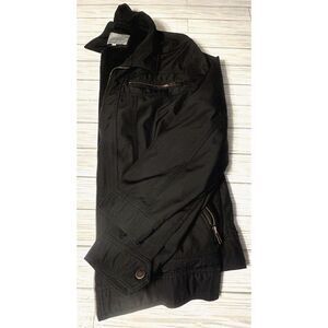 Wilsons Leather Sport Jacket Mens XL Zip Up Black 100% Polyester Windbreaker